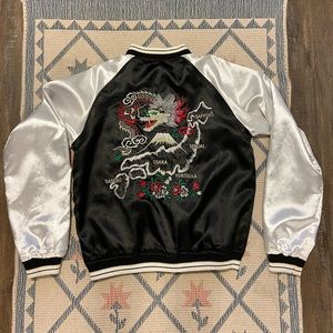 Vintage Japanese Embroidered Bomber Jacket